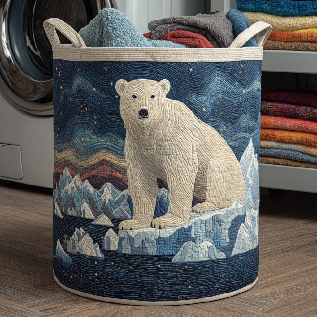 Starry Polar Bear Laundry Basket Laundry Gifts, Housewarming Gift Ideas, Mother's Day Gifts