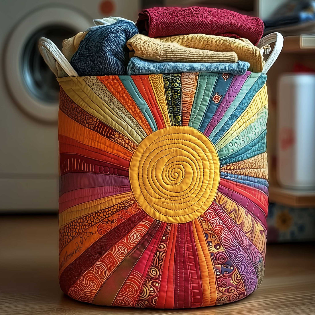Sunburst Rainbow Laundry Basket Laundry Gifts, Housewarming Gift Ideas, Mother's Day Gifts