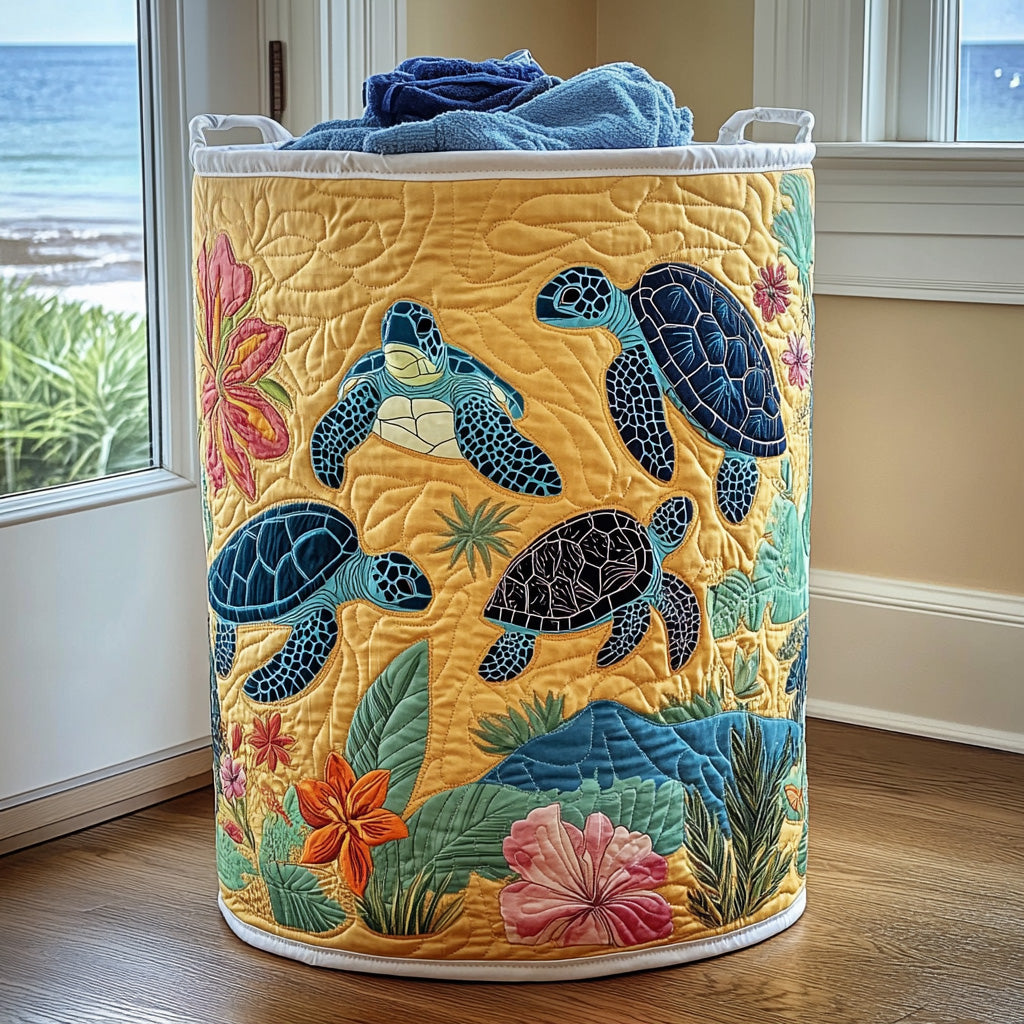 Sunset Turtle Laundry Basket Laundry Gifts, Housewarming Gift Ideas, Mother's Day Gifts