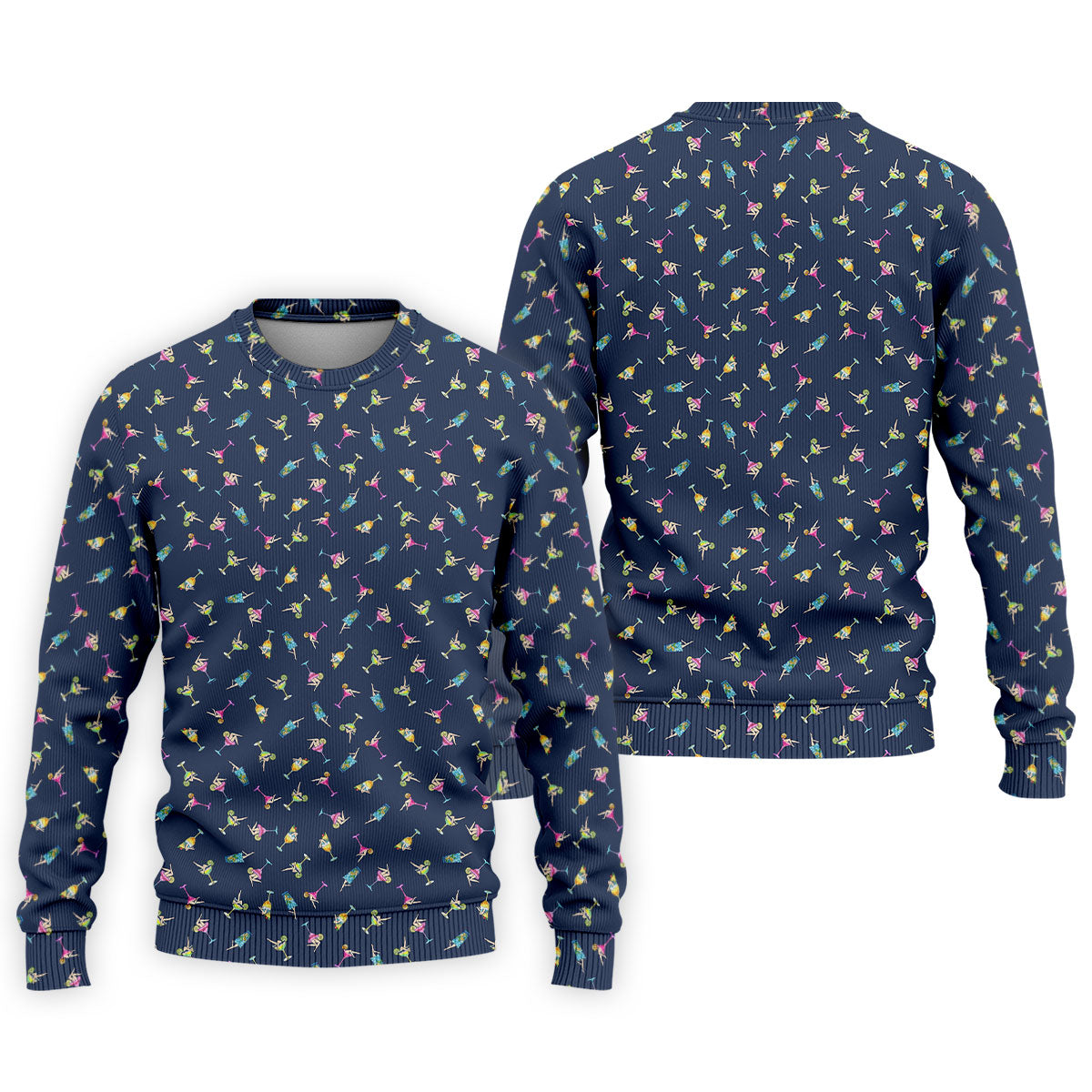 Tropical Cocktail Pinup Pattern Golf Shirt, Mens Golf Apparel, Golf Shirts For Men