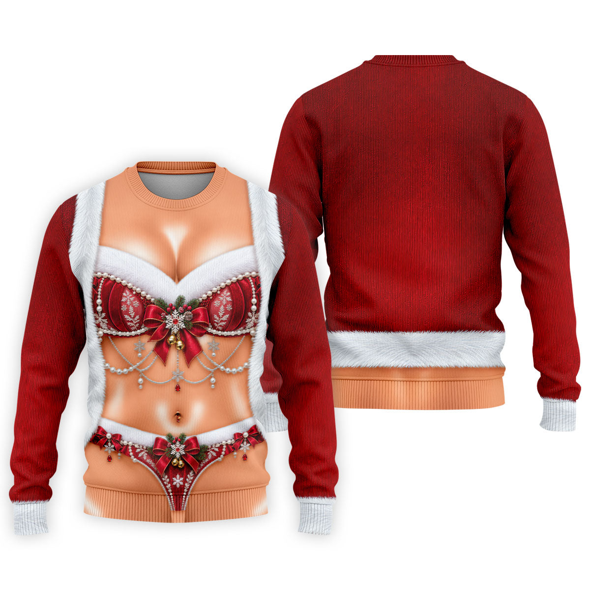 Elegant Santa Bra Bow Christmas Golf Shirt, Mens Golf Shirts, Polo Shirts For Men