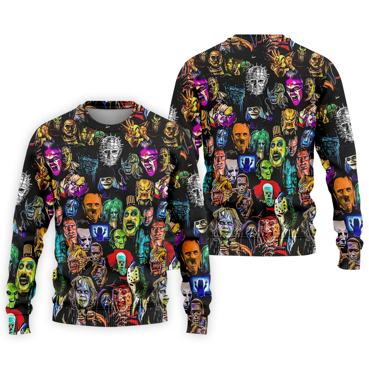 Halloween Horror Character Hawaiian Golf Shirt, Mens Golf Polo, Golf Shirts For Men