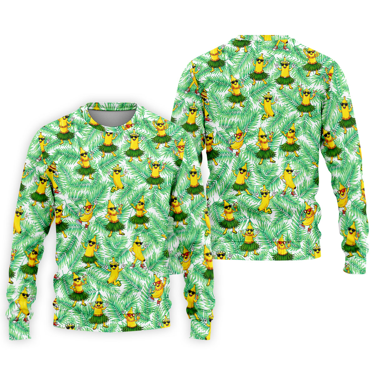 Funny Hula Banana Tropical Hawaiian Golf Shirt, Mens Golf Polo, Printed Golf Shirts