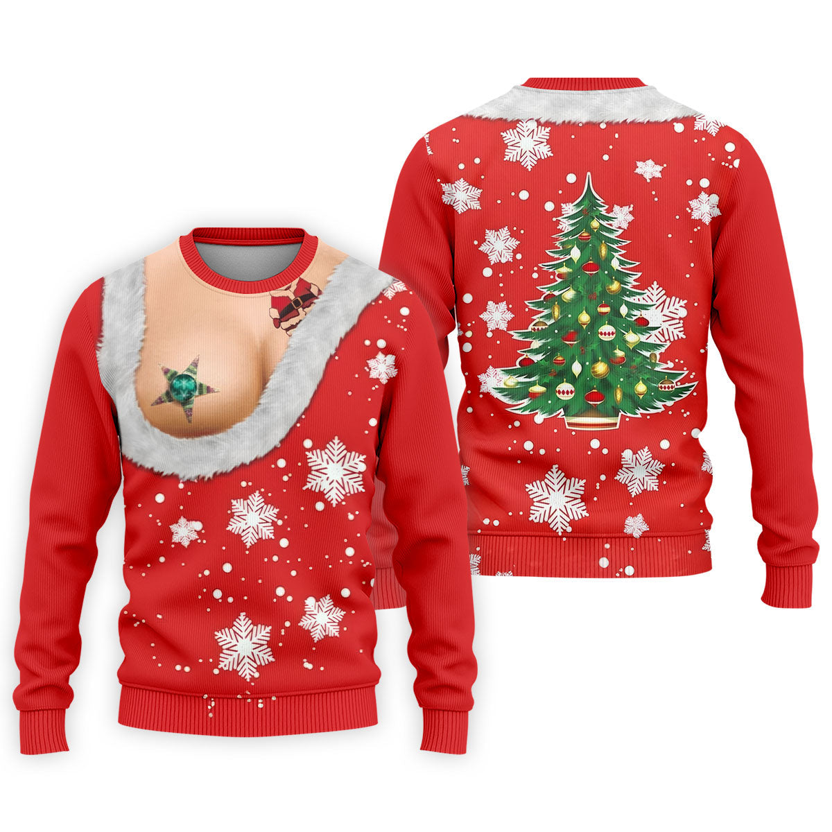 Funny Santa Costume Snowflake Christmas Golf Shirt, Men's Golf Shirt, Printed Golf Shirts