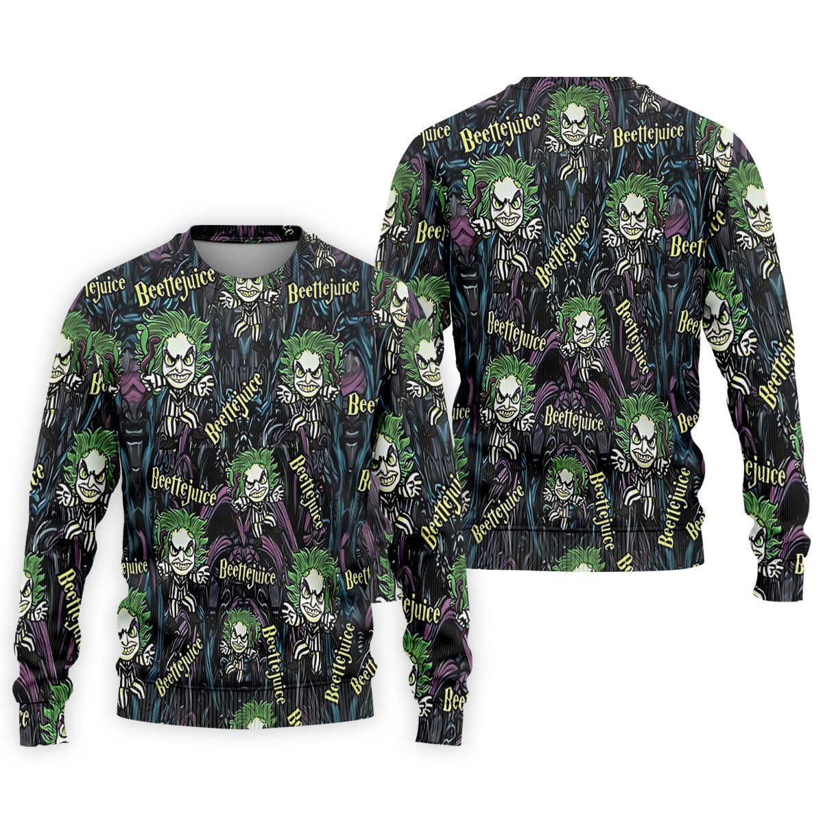 Halloween Horror Character Cartoon Hawaiian Golf Shirt, Men's Golf Shirt, Printed Golf Polo Shirt