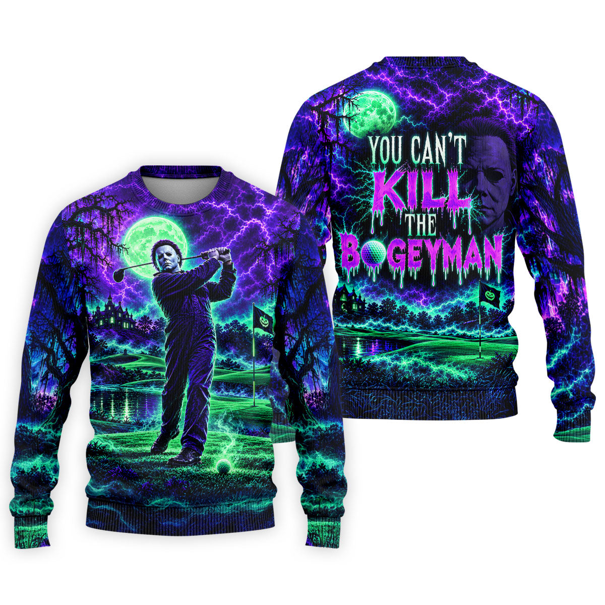 Halloween You Can't Kill The Bogeyman Horror Character Shirt, Mens Polo Shirt, Golf Wear