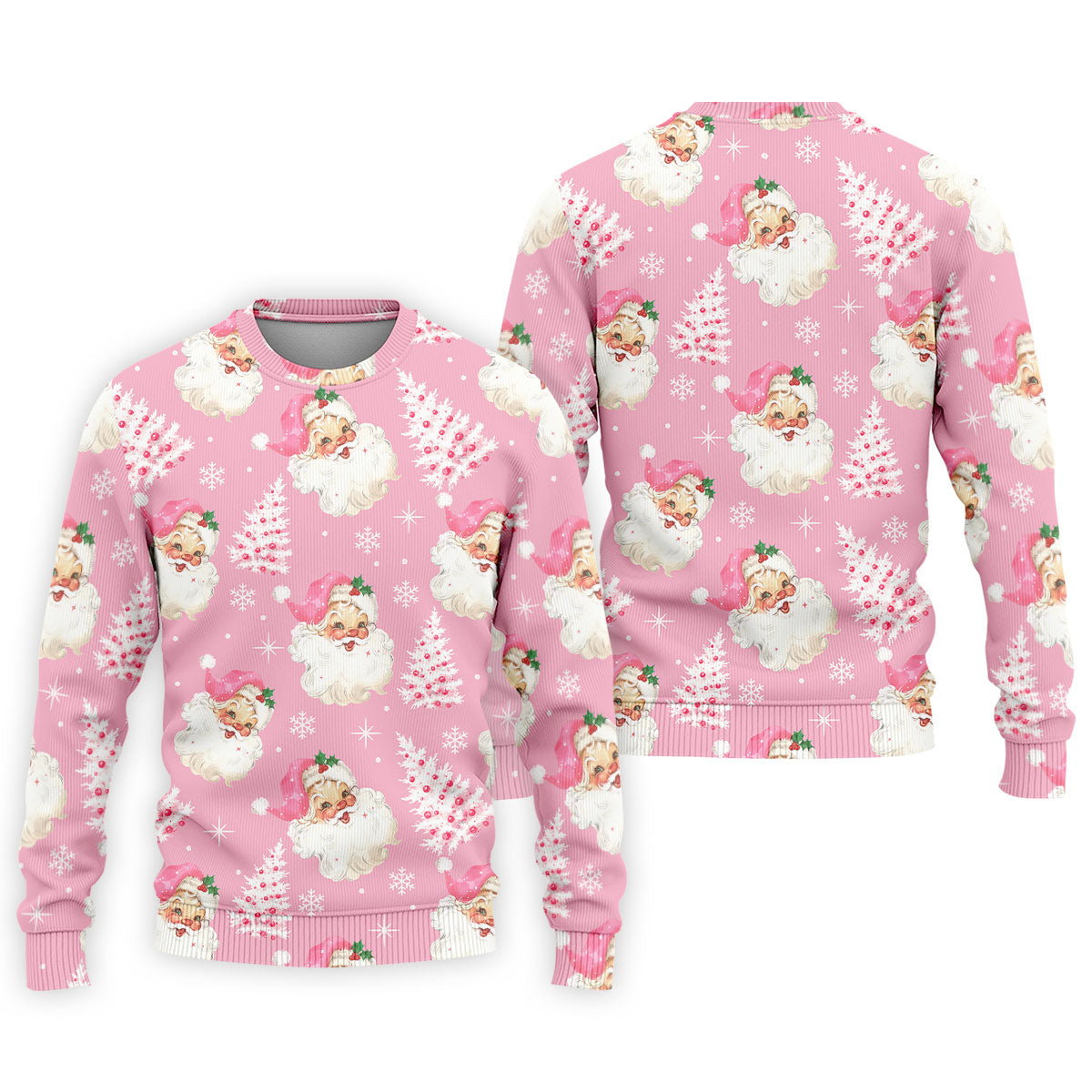 Pink Santa Claus Christmas Golf Shirt, Cute Golf Outfit, Polo Shirts For Men, Golf Gift For Men
