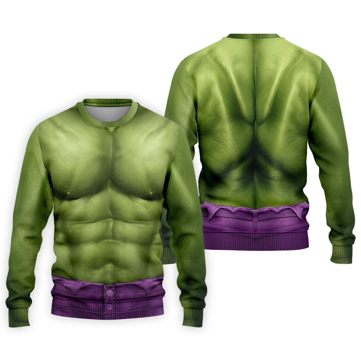 Halloween Green Muscle Illusion Golf Shirt, Men's Golf Shirt, Hawaiian Golf Shirt