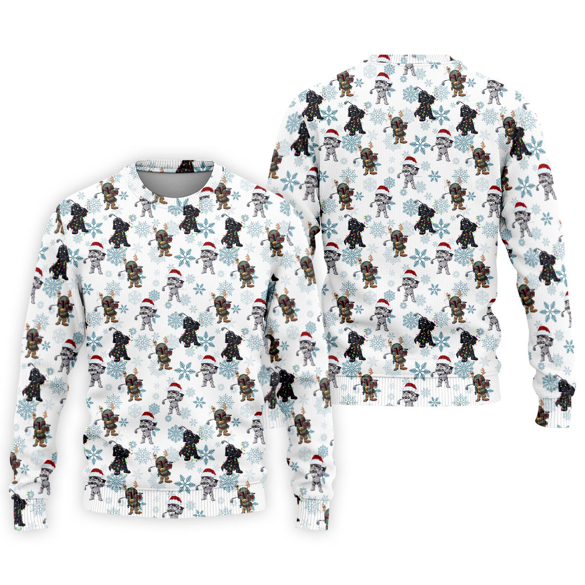 Christmas Space Characters Pattern Polo Shirt, Mens Golf Shirts, Golf Polo Shirts For Men