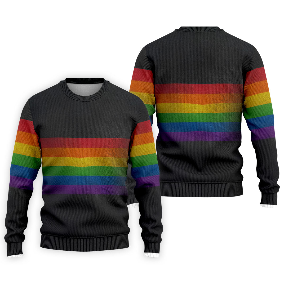 Pride Rainbow Flag Retro Golf Shirt, LGBTQ Month Polo Shirts For Men, Golf Shirts For Men