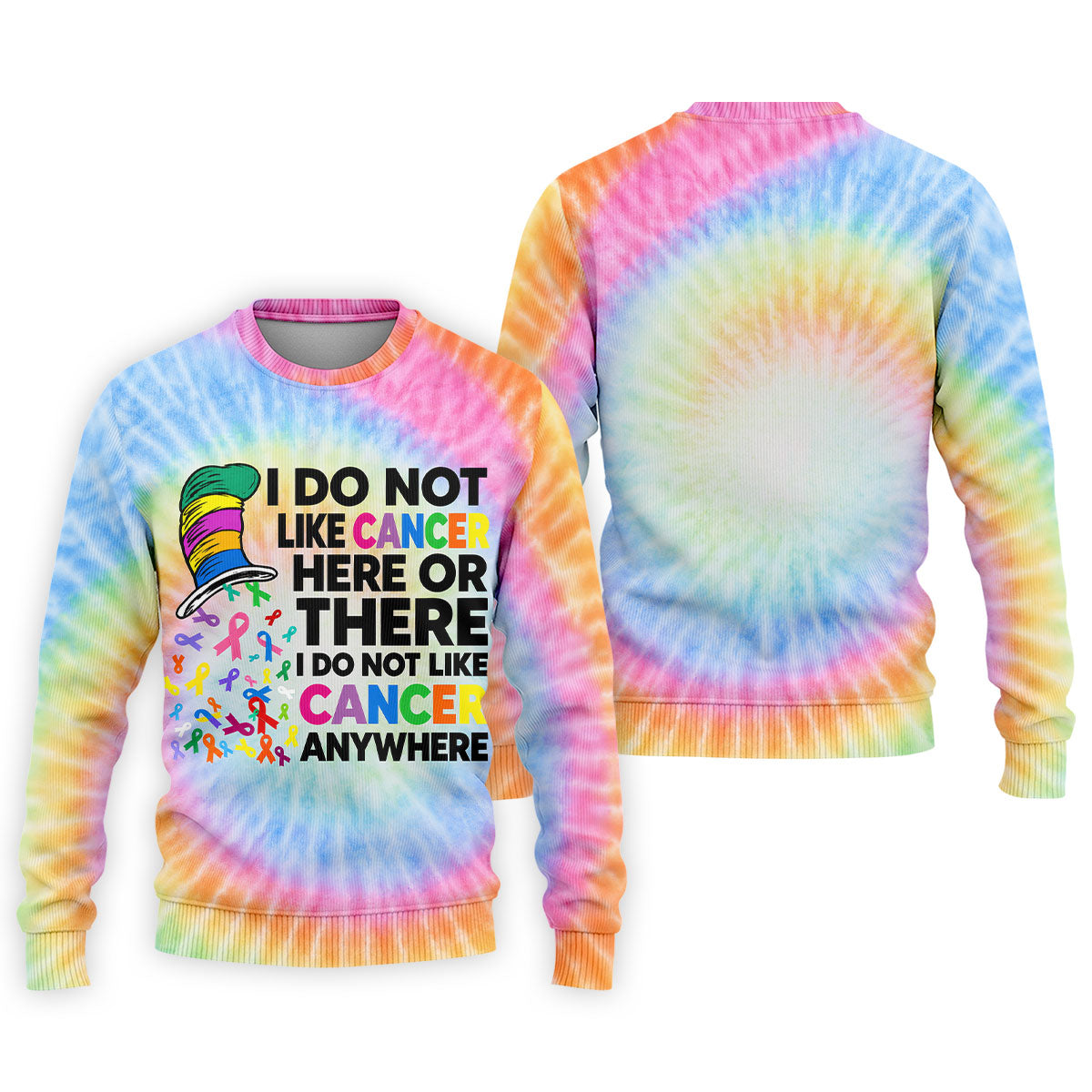 I Do Not Like Cancer Tie Dye Polo Shirt, Golf Polo Shirts For Men, Mens Golf Apparel