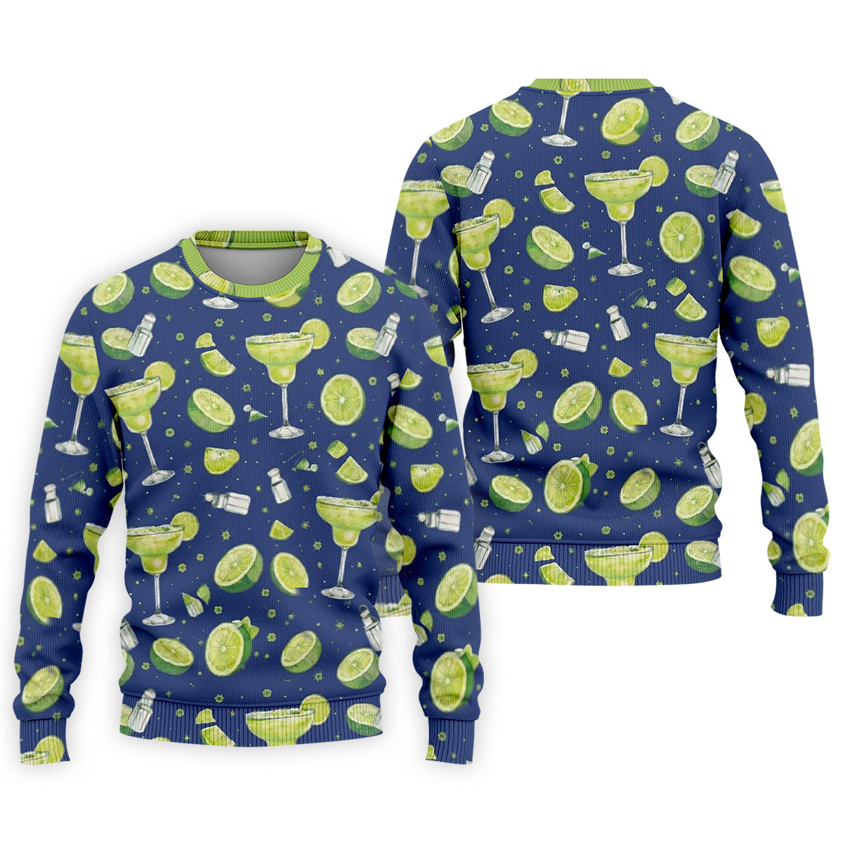 Margarita Cocktail Golf Shirt, Tropical Lime Drink Pattern, Golf Shirt For Men