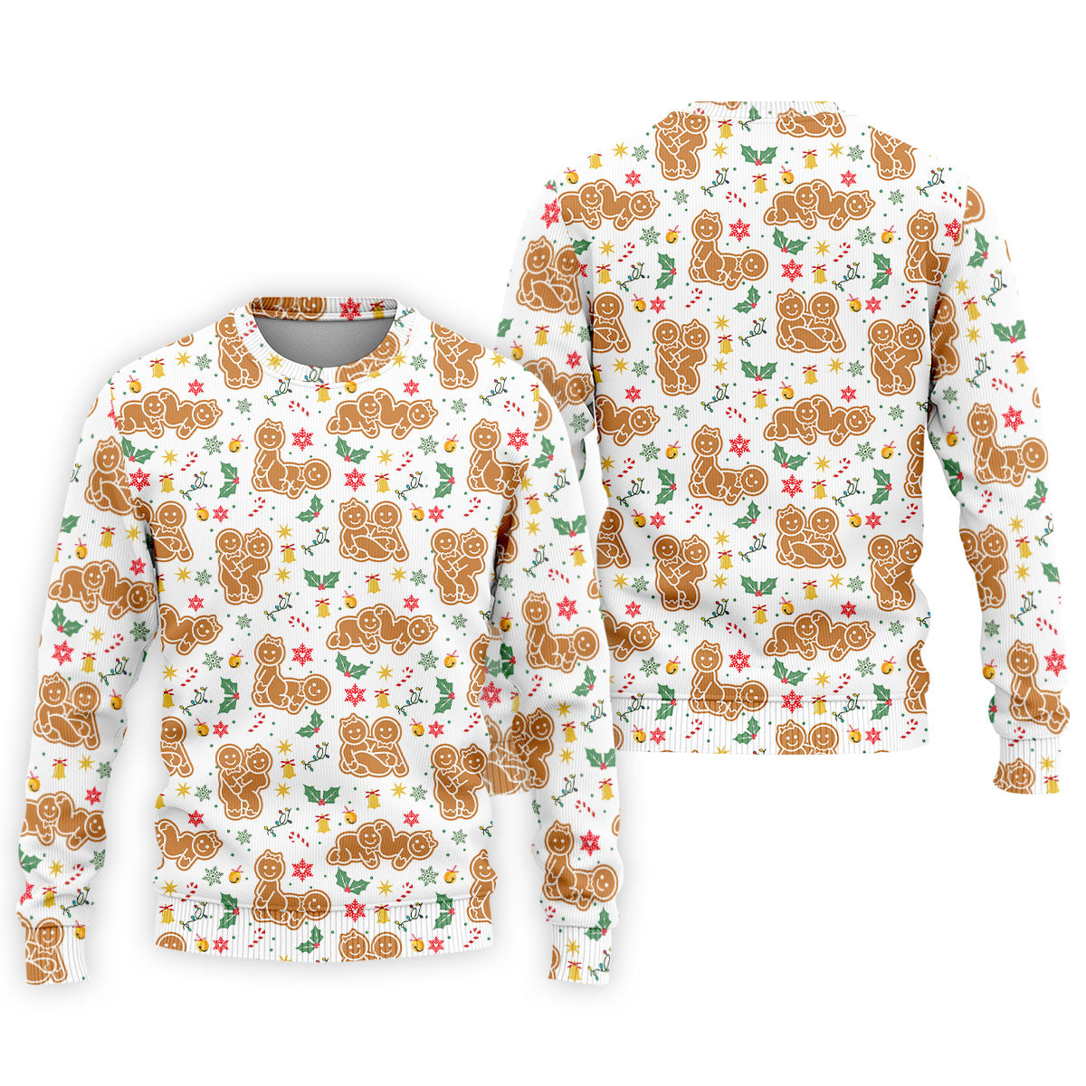 Naughty Gingerbread Christmas Golf Shirt, Funny Position Couple Golf Shirt, Fun Golf Shirts For Men, Christmas Golf Gift