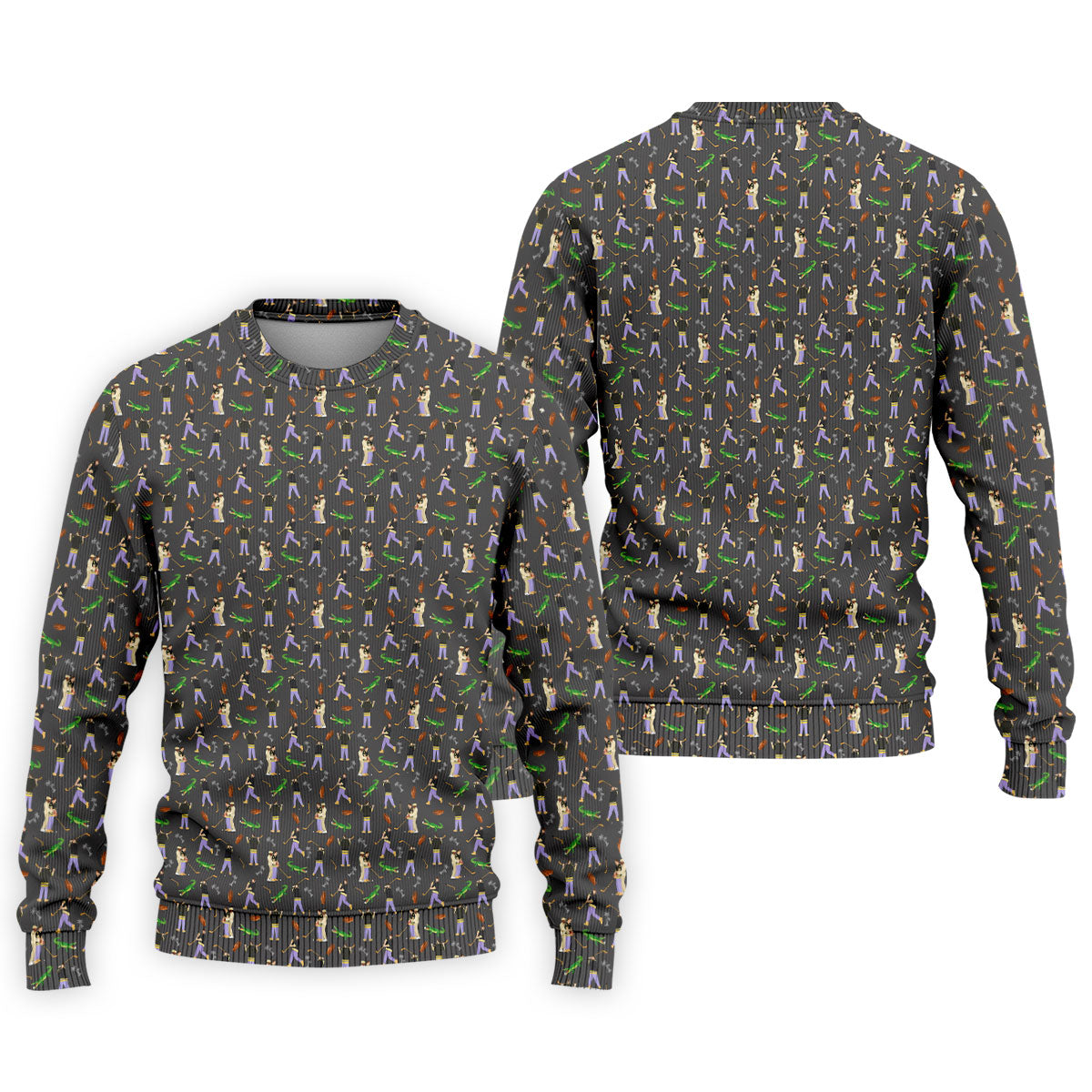 Funny Golf Lesson Alligator Pattern Polo Shirt, Golf Shirts For Men, Mens Golf Apparel