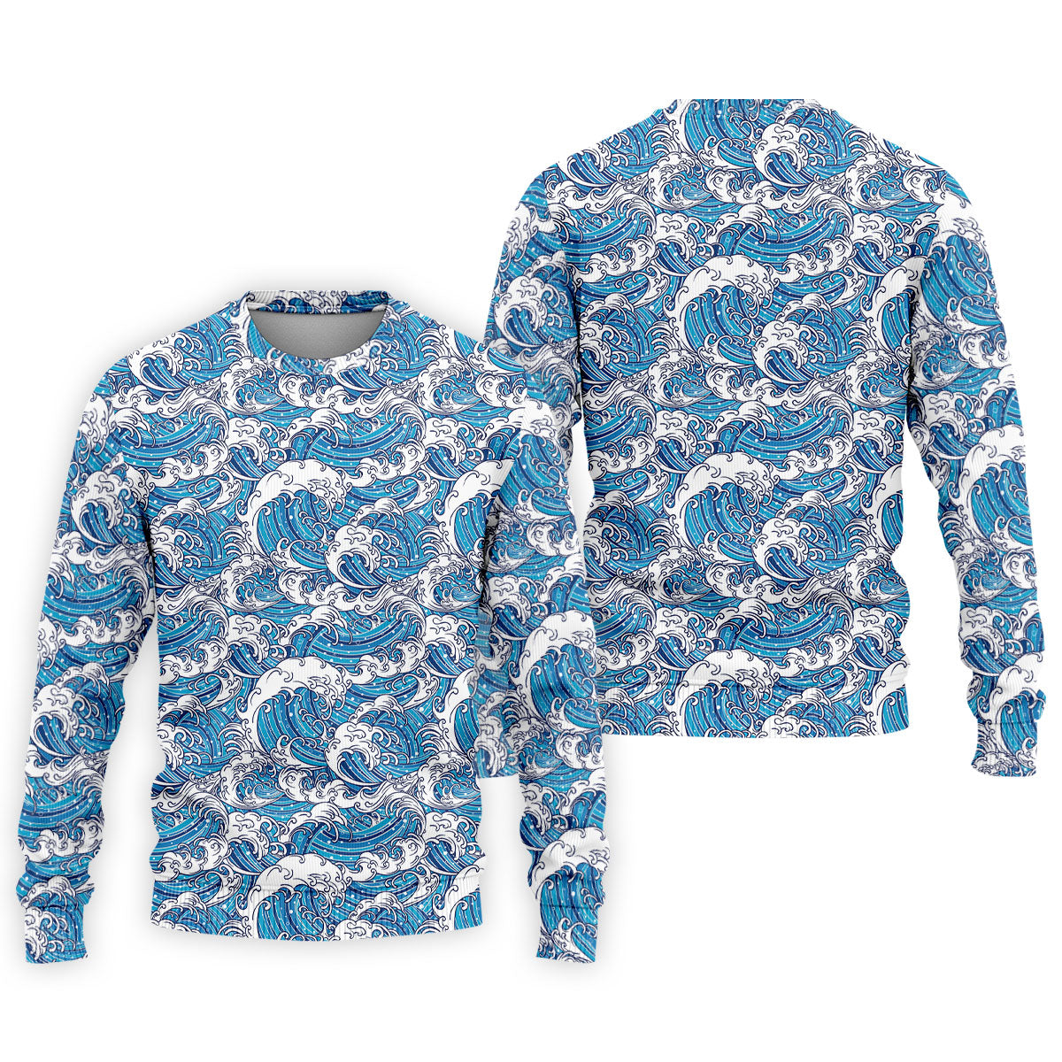 Japanese Wave Art Hawaiian Golf Shirt, Summer Ocean Men's Golf Shirt, Polo Shirts For Men