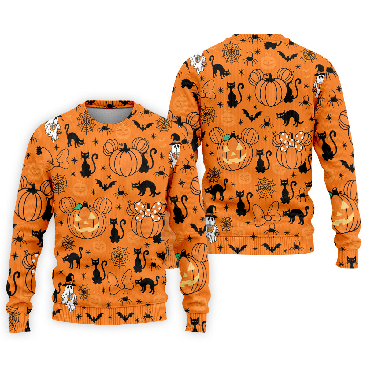 Black Cat and Pumpkin Halloween Polo Shirt, Golf Polo Apparel, Mens Golf Outfit