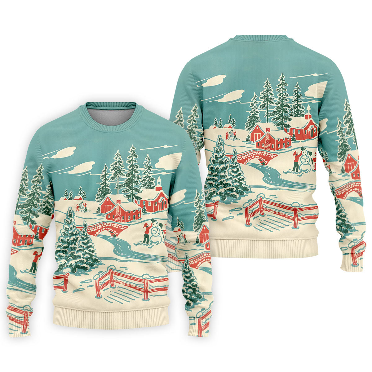 Christmas Winter Village Snowman Golf Polo Shirt, Mens Golf Polo, Golf Apparel For Men