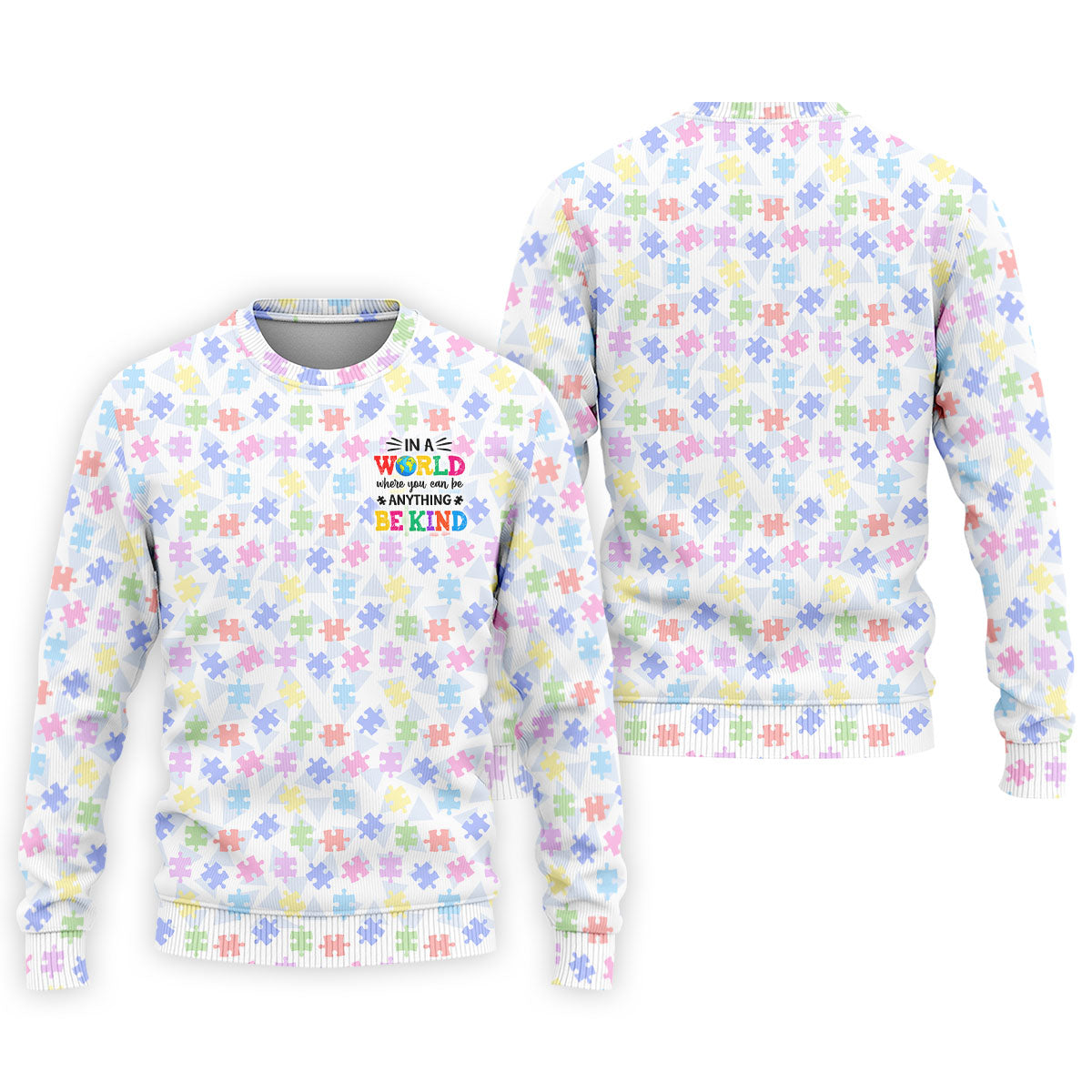 In A World Where You Can Be Anything Be Kind Autism Puzzle Golf Shirts For Men, Polo ShirtFor Men