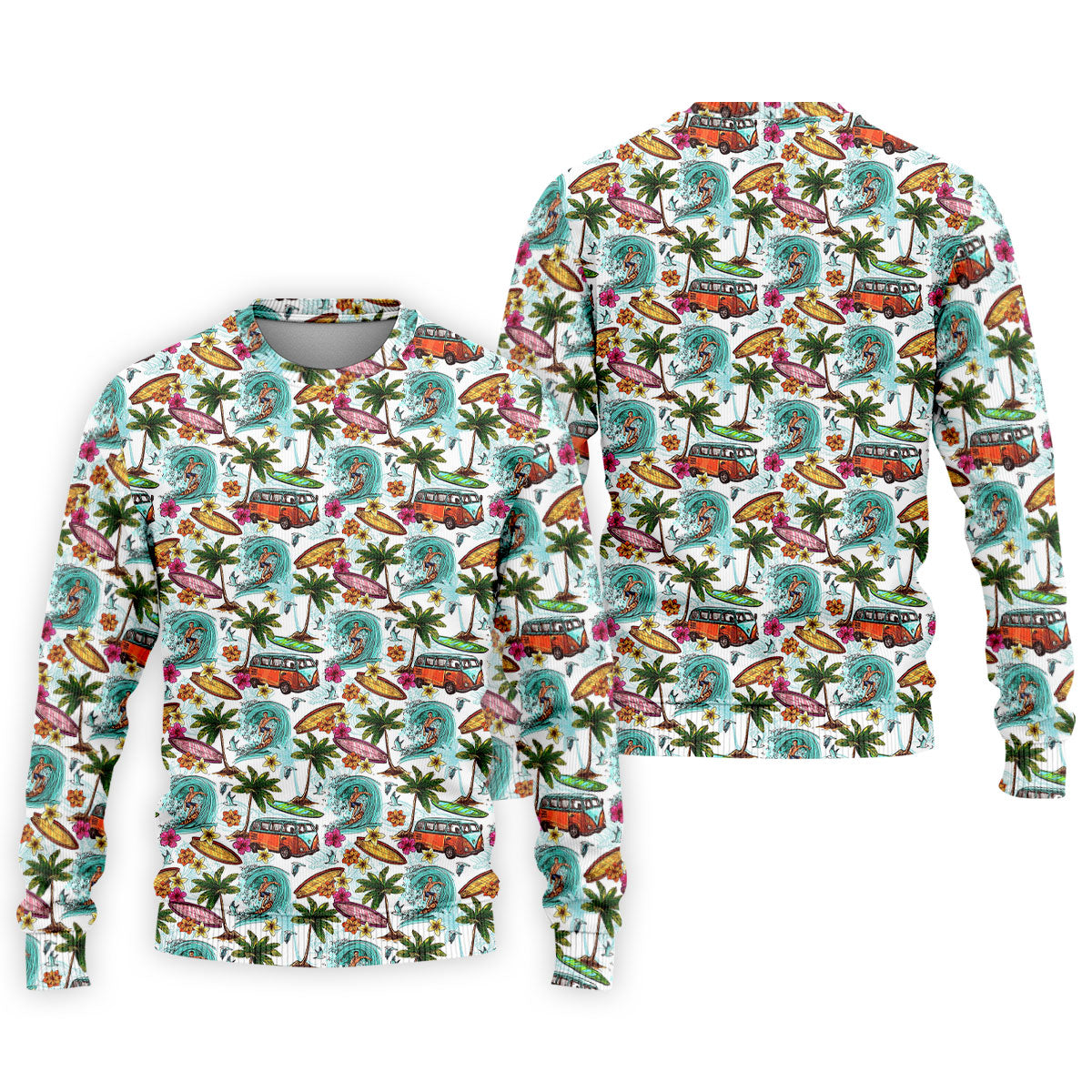 Tropical Trip Big Wave Riders Hawaiian Golf Shirt, Polo Shirts For Men, Golfing Apparel