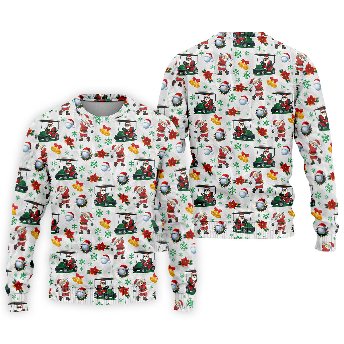 Santa Christmas White Polo Shirt ??ns, Fun Golf Shirts For Men, Christmas Golf Shirt, Golf Shirts For Men
