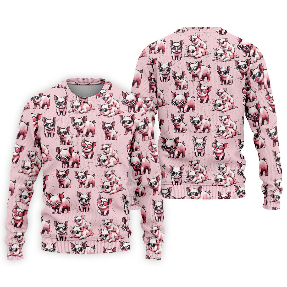 Cute Piglets Wearing Sunglasses Hawaiian Golf Polo, Golf Tops For Men, Funny Golf Shirt, Golfing Apparel