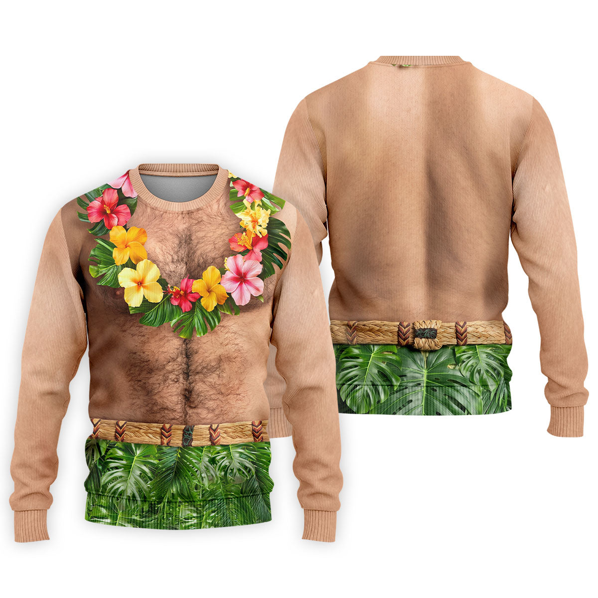Tropical Theme Party Men's Funny Golf Shirts, Hawaiian Golf Shirt, Polo Shirts For Men