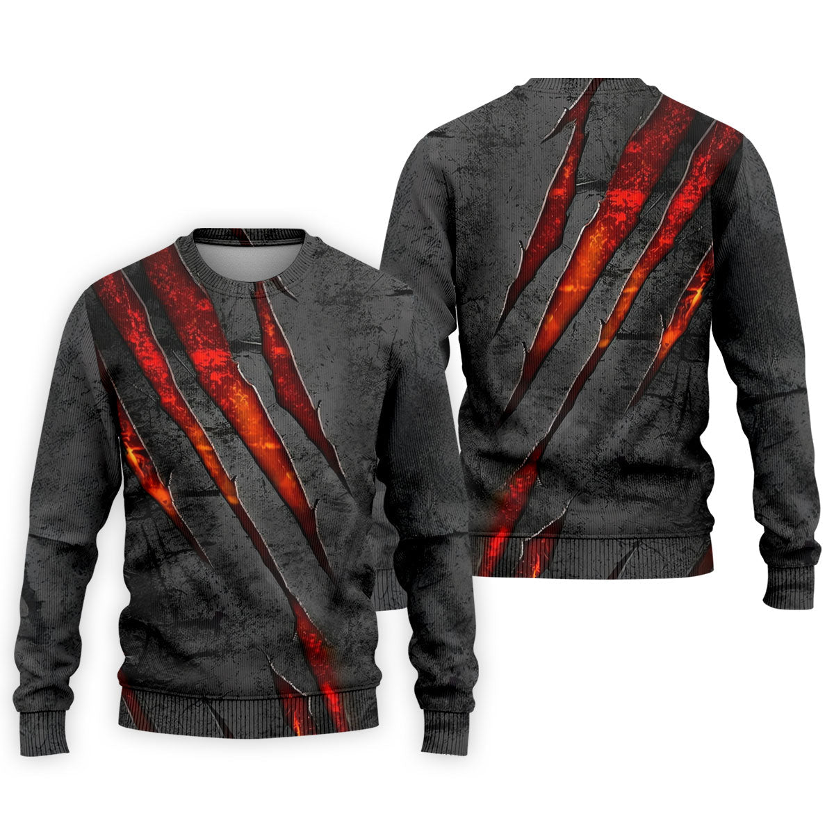 Red Claw Marks Hawaiian Golf Shirt, Scratch Print Men's Golf Shirt, Polo Shirts For Men