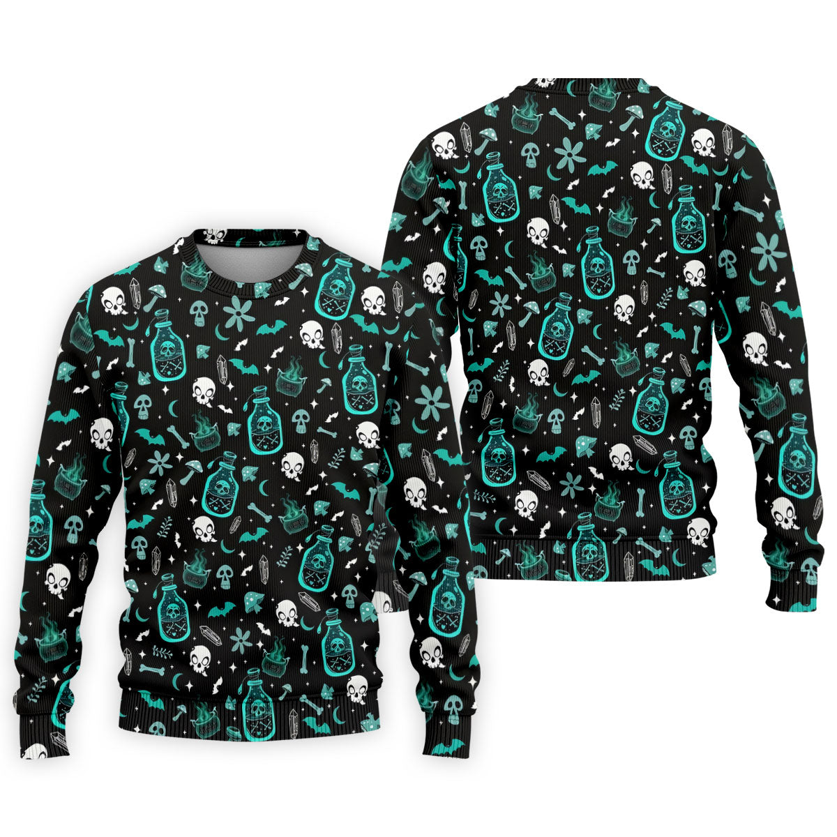 Skull Potion Halloween Pattern Polo Shirt, Printed Golf Shirts, Golf Apparel For Men