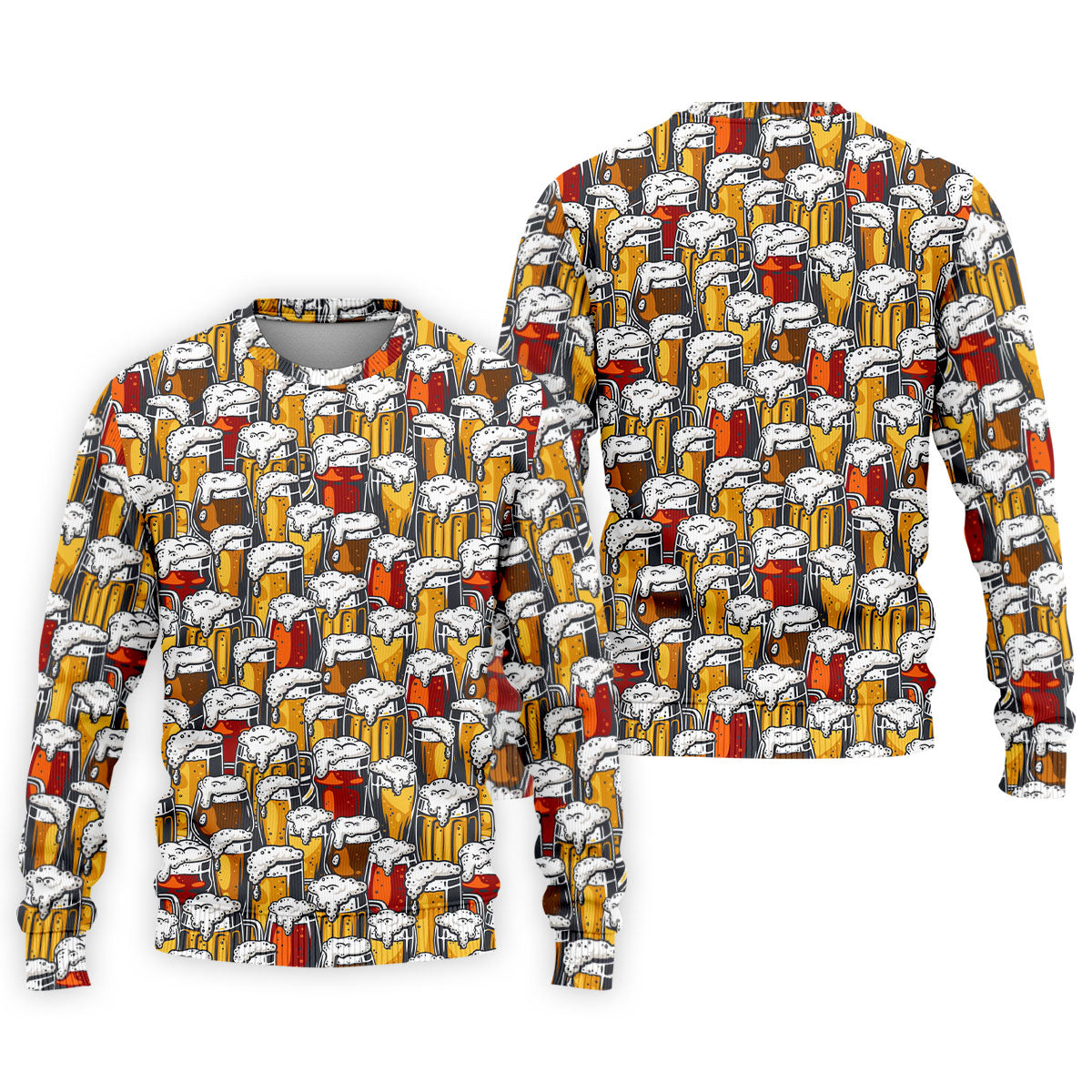 Oktoberfest Beer Glass Pattern Polo Shirt, Mens Golf Polo, Golf Polo Shirts For Men