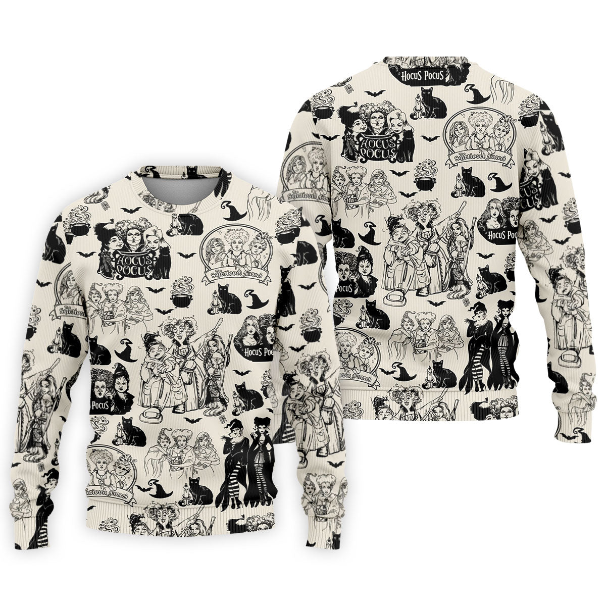 Witch Sisters Black Cat Halloween Polo Shirt, Golf Polo Shirts For Men, Mens Golf Apparel