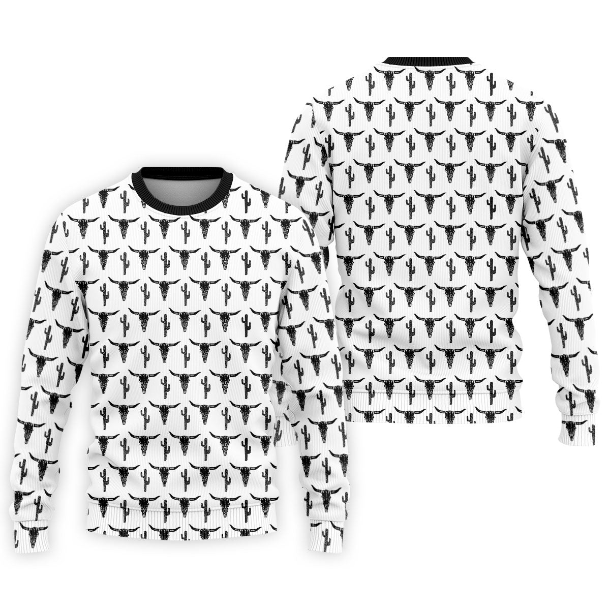 Longhorn Cow Skull Western Theme White Golf Tops For Men, Polo ShirtFor Men, Golf Shirts For Men