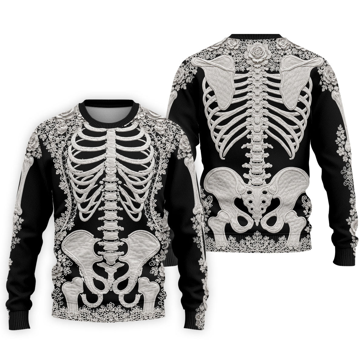Floral Skeleton Halloween Golf Polo Shirt, Golf Shirts For Men, Mens Golf Apparel
