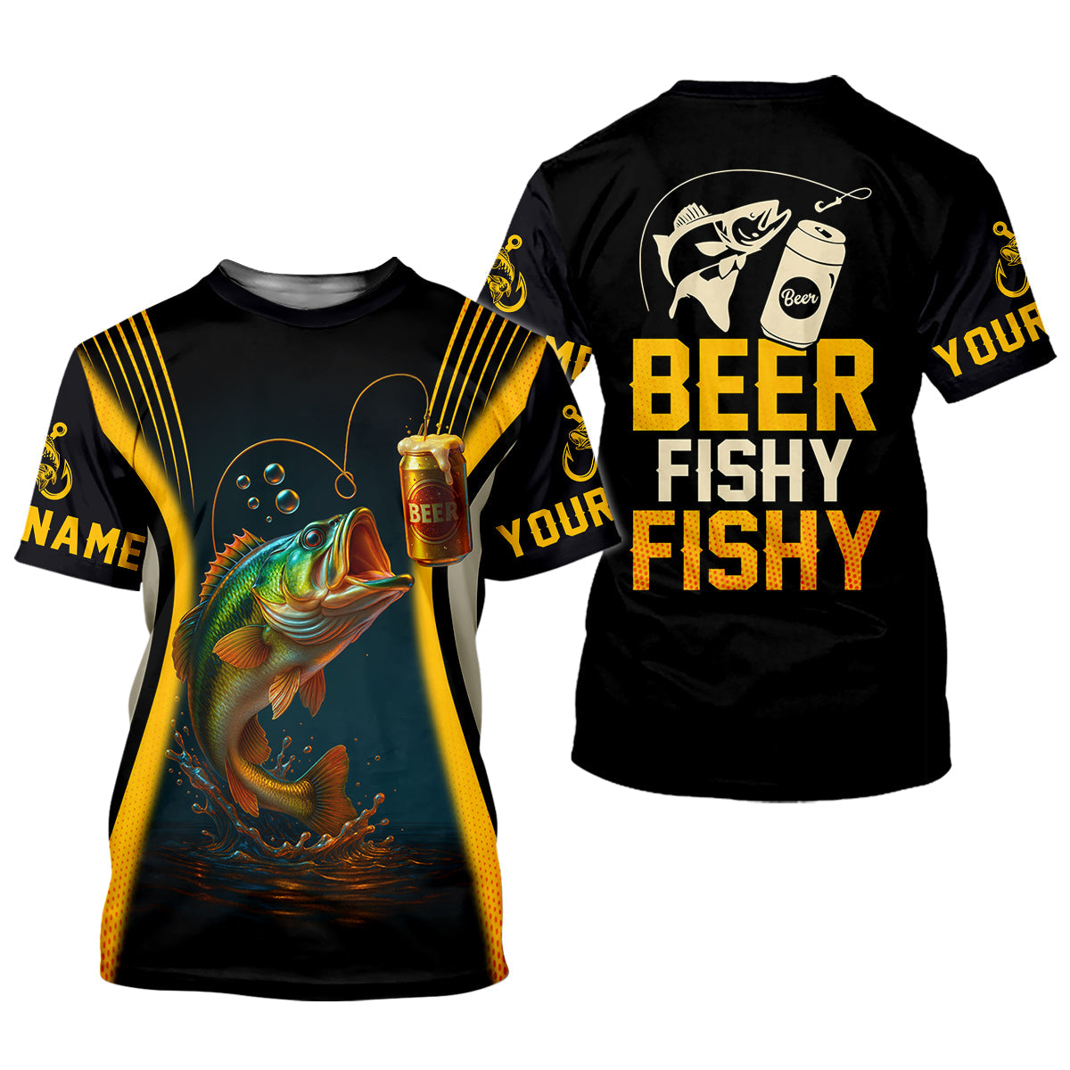 Beer Fishy Fishy Funny Fishing Shirt, SPF Shirt For Men, Fishing And Beer Men's Fishing Shirt