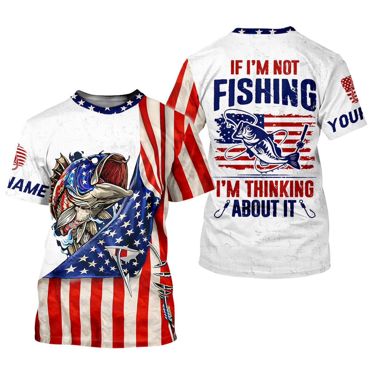 American Fishing Life – Always On My Mind UPF Fishing Shirt, Personalized Name