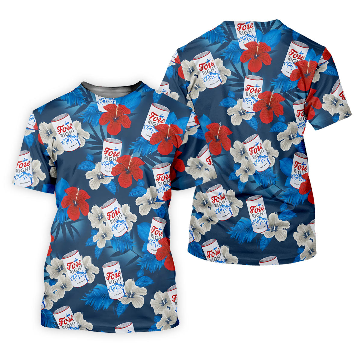 Fore Right Cold As Slice Golf And Beer Tropical Floral Golf Shirt For Women, Ladies Golf Shirts
