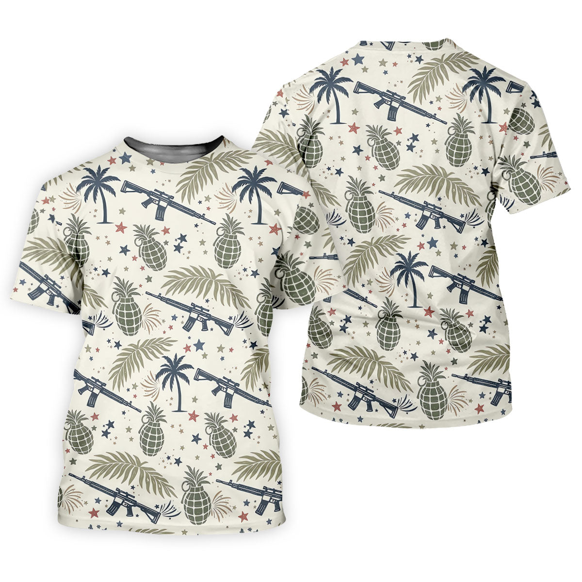Pineapple Grenade 250 Years Tropical Theme Retro Golf Shirt, Patriotic 4th Of July Polo Shirts For Men
