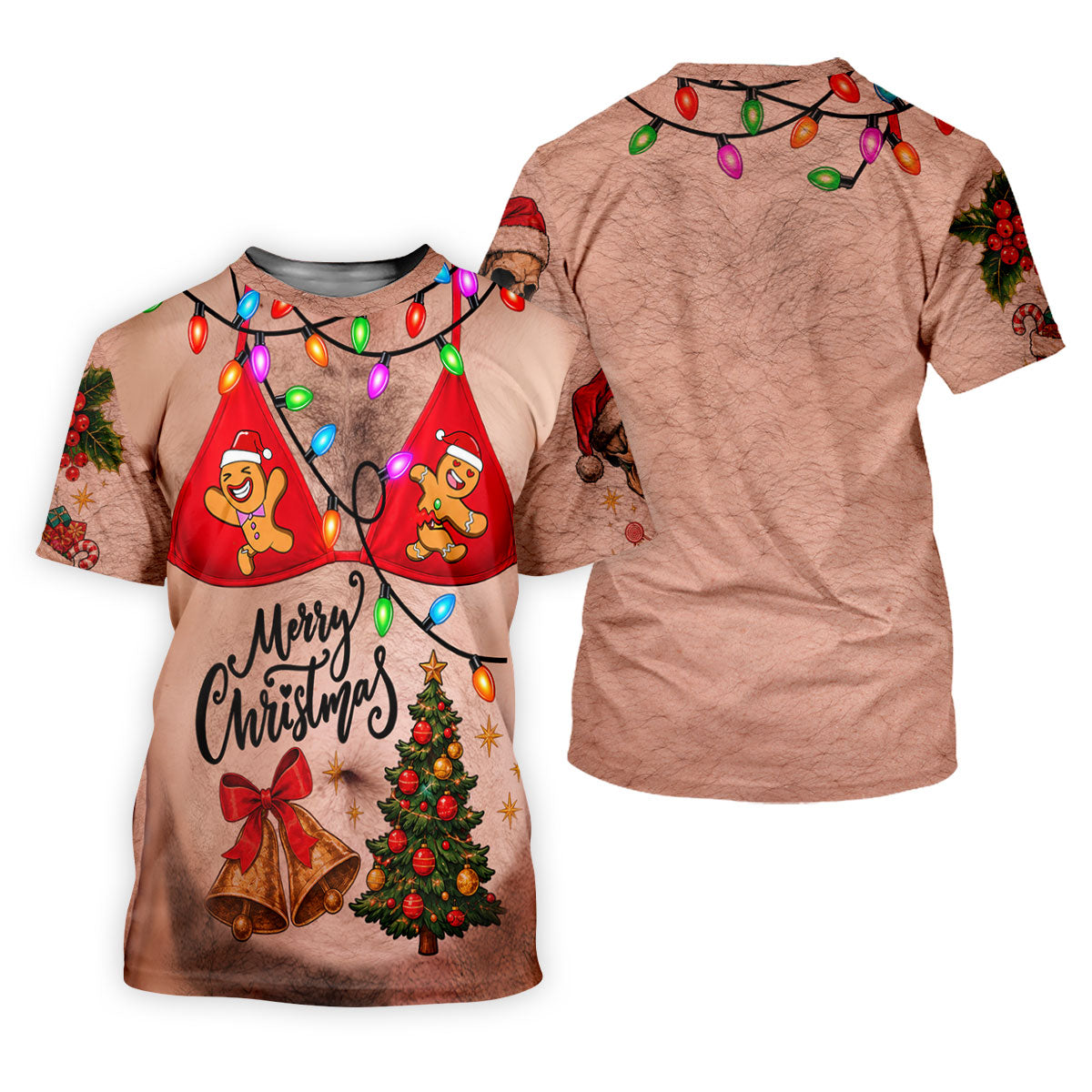 Merry Christmas Gingerbread Bra Polo Shirt, Ladies Golf Shirts, Golf Tops For Women