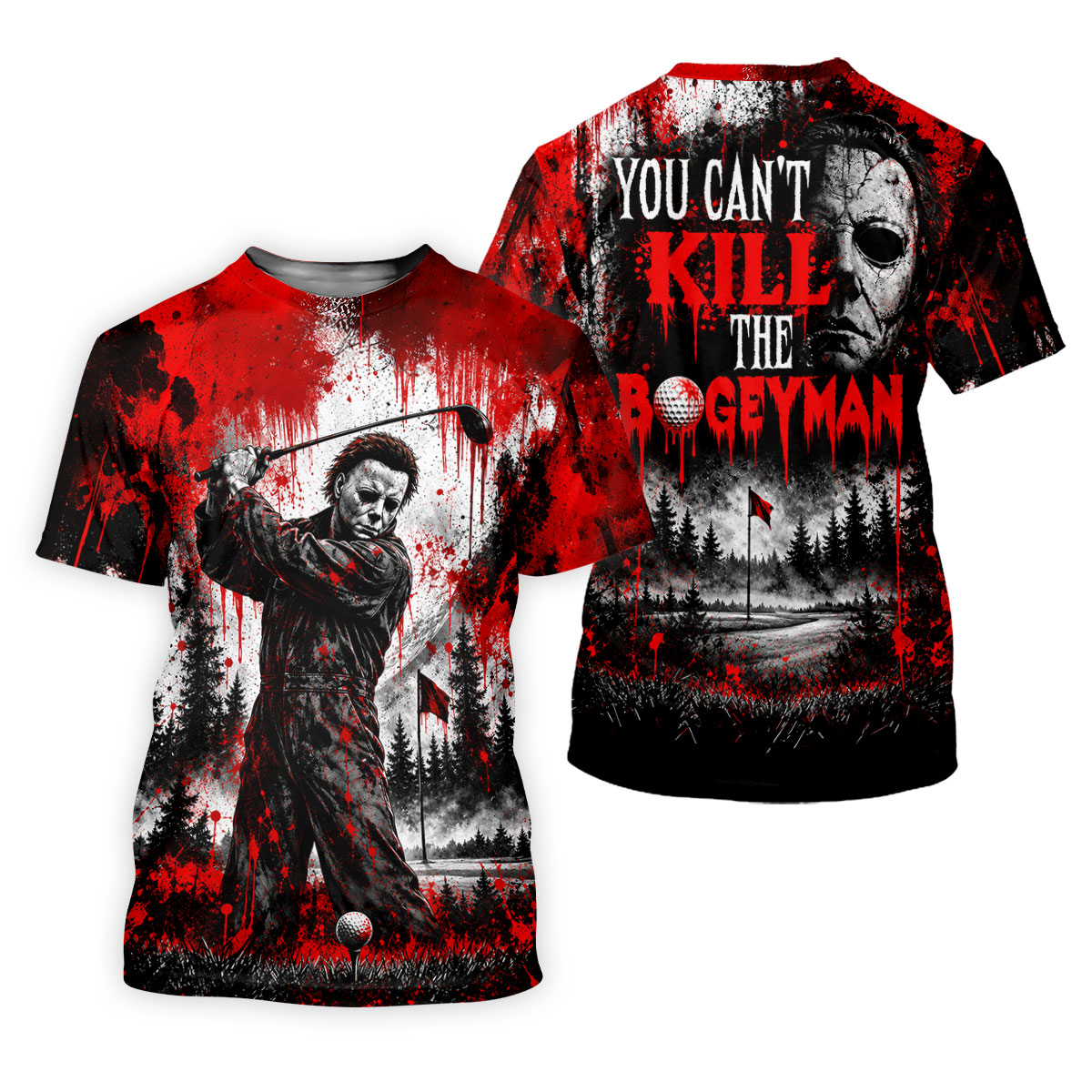 You Can't Kill Bogeyman Halloween Horror Character Polo Shirt, Golf Polo, Womens Golf Tops