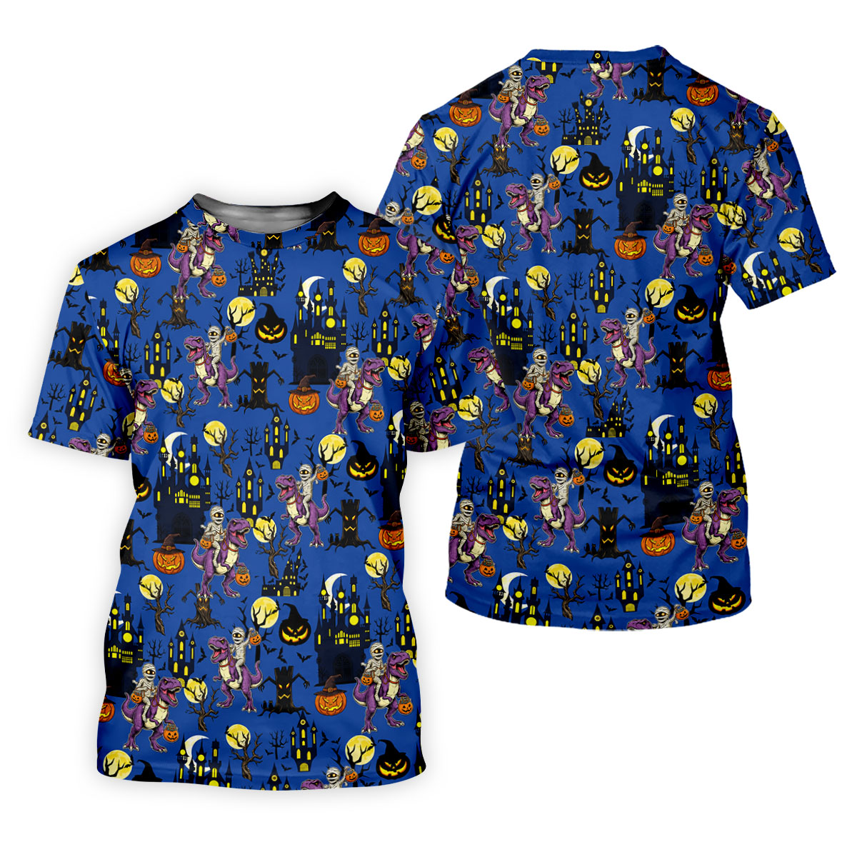 Dinosaur Mummy Pumpkin Halloween Polo Shirt, Golf Shirts For Women, Women’s Golf Apparel
