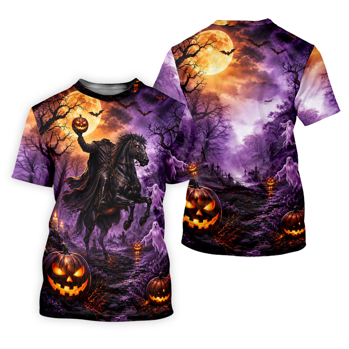 Halloween Headless Rider Horror Character Polo Shirt, Ladies Golf Shirts, Womens Golf Tops