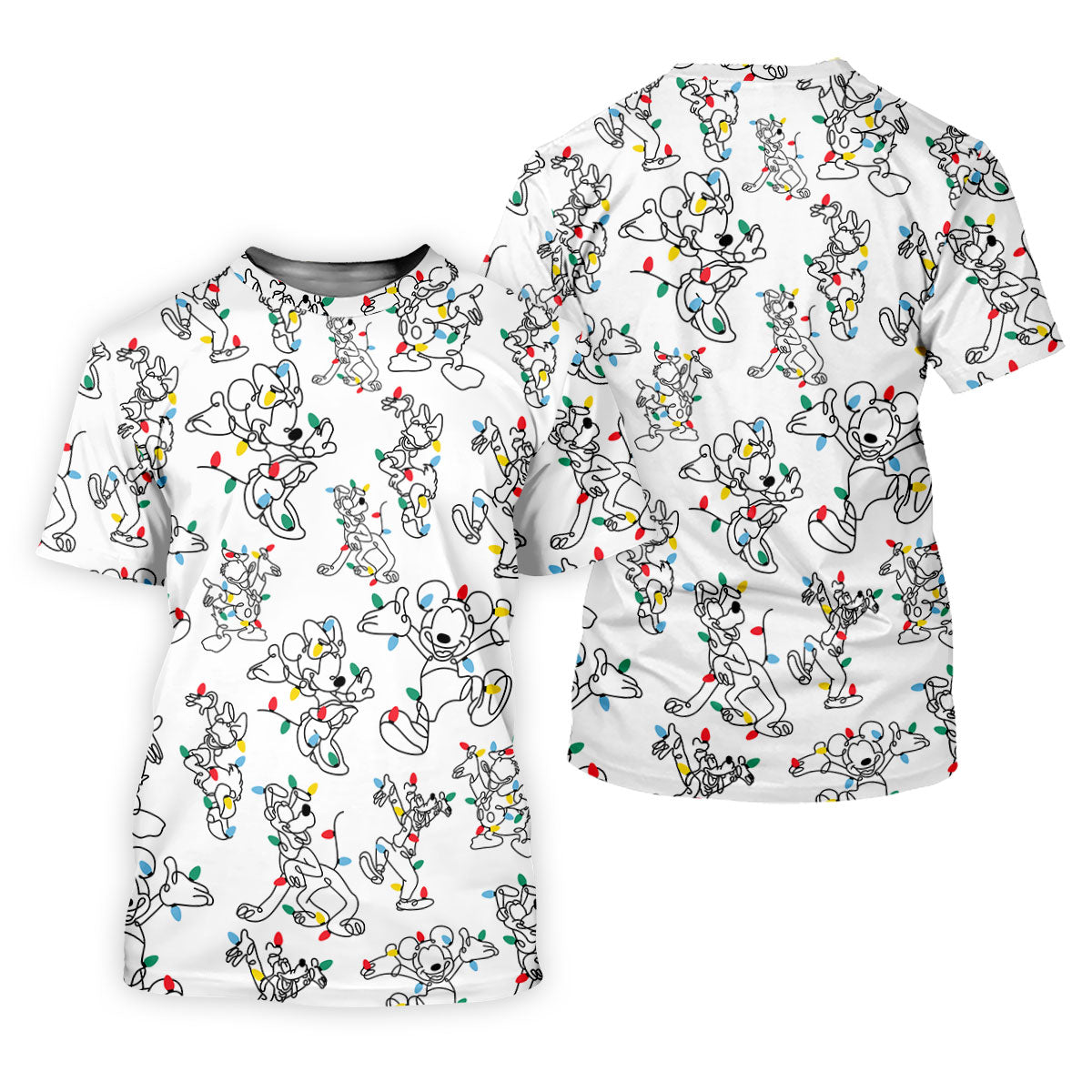 Happy Cartoon Characters Xmas Golf Shirt, Polo Shirts For Men, Golf Gift For Men, Christmas Golf Shirt