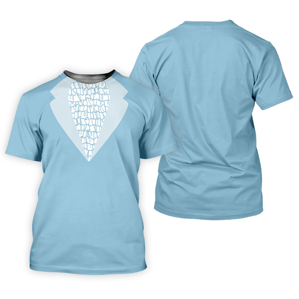 Light Blue Tuxedo Men's Funny Golf Shirts, Father's Day Golf Shirt, Golf Gift For Dad