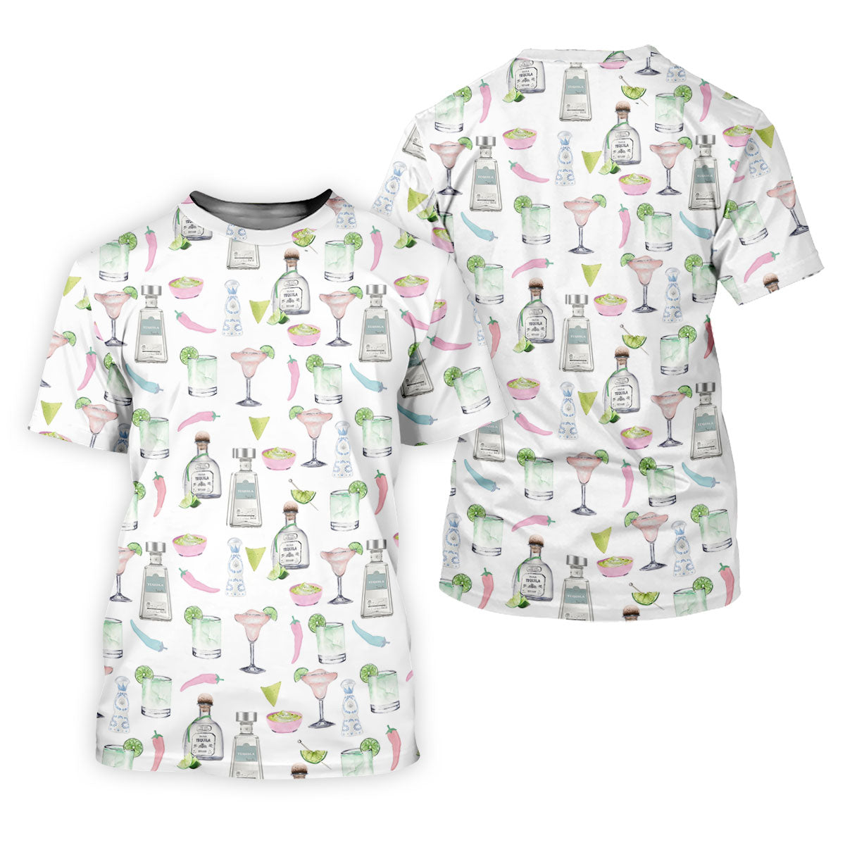 Pink Margarita Glass Tequila Lover Pastel Theme Golf Tops For Men, Polo ShirtFor Men, Golf Shirts For Men