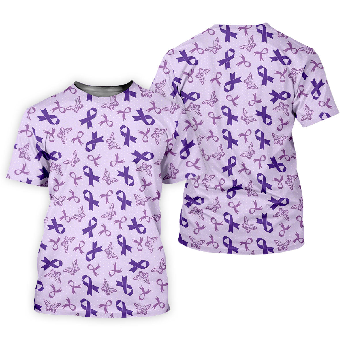 Breast Cancer Purple Ribbon Butterfly Polo Shirt, Mens Golf Polo, Breast Cancer Shirt