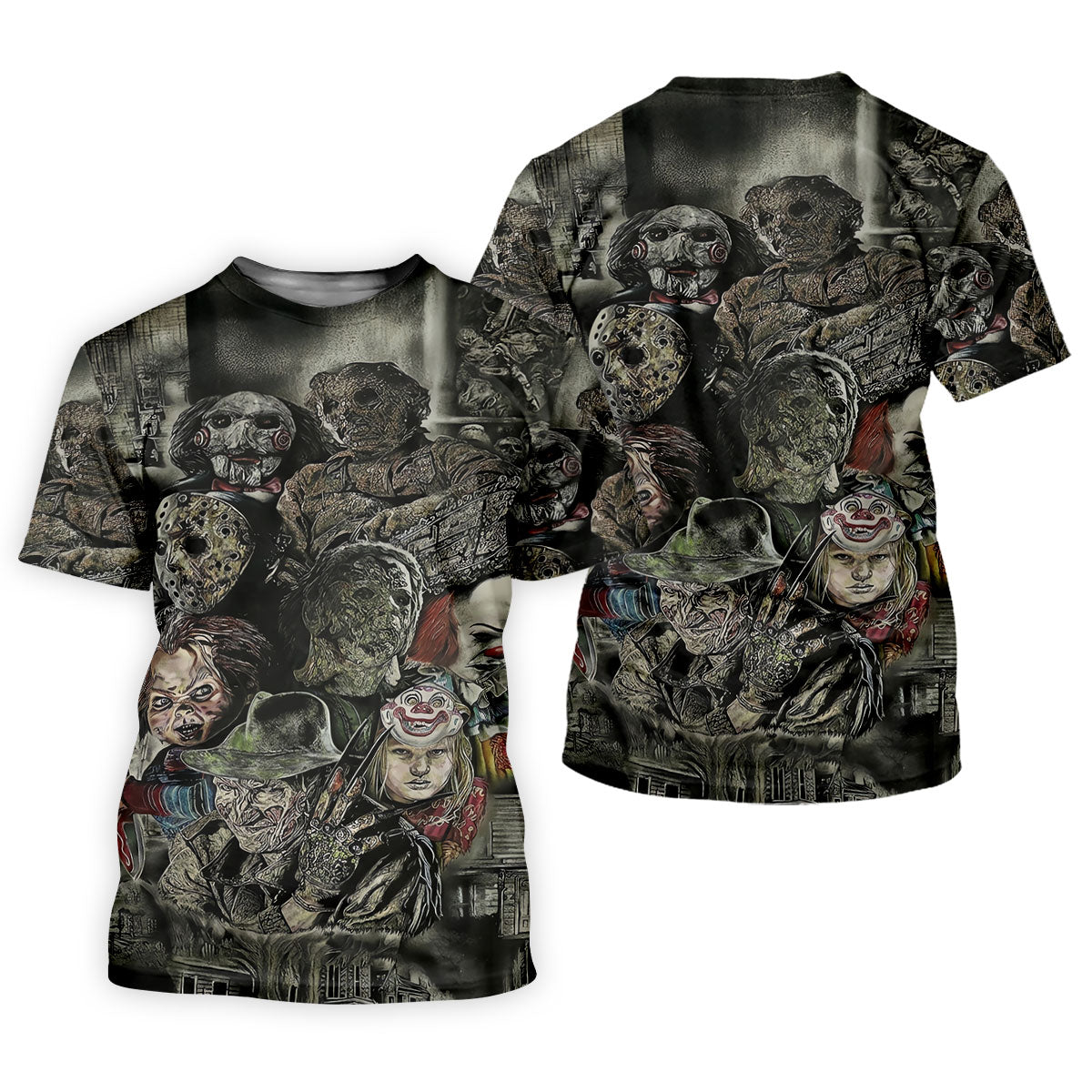 Horror Character Collage Golf Polo Shirt, Women's Golf Polo, Ladies Golf Shirts
