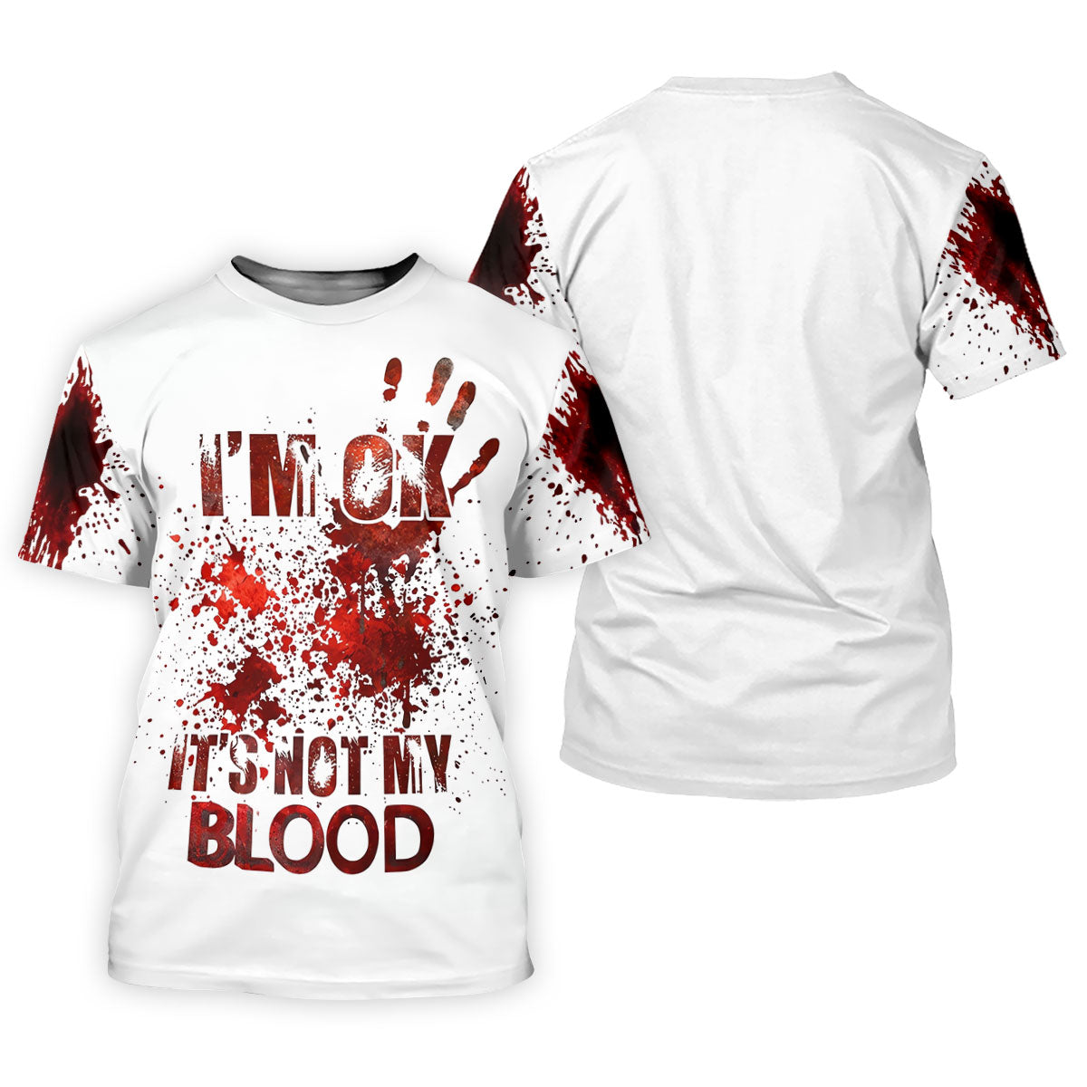 I'm OK It's Not My Blood Halloween Golf Polo Shirt, Mens Golf Apparel, Hawaiian Golf Shirt