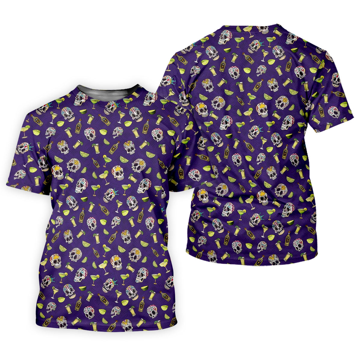 Decorated Sugar Skulls Cinco De Mayo Celebration Fiesta Themed The Purple Haze Golf Shirt For Women