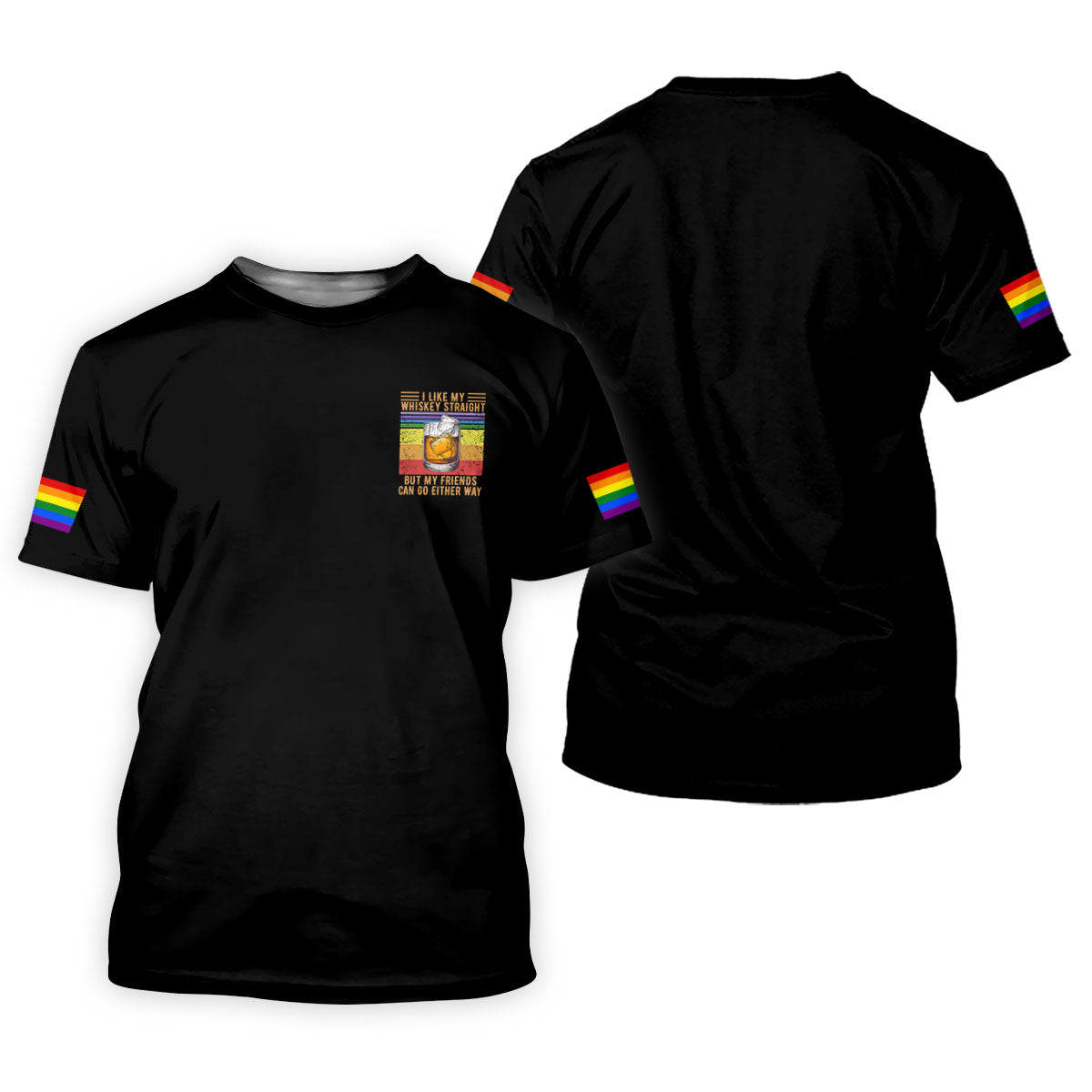 I Like My Whiskey Straight LGBT Pride Month Fun Women's Golf Shirts, LGBT Support Pride Shirt