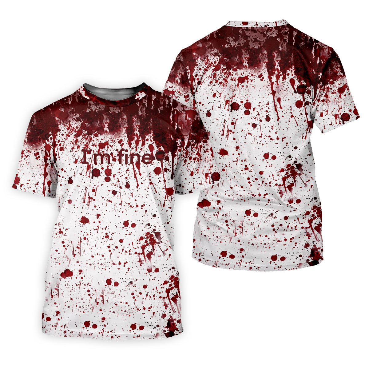 I'm Fine Bloody Splatter Halloween Golf Polo Shirt for Women, Women's Golf Tops, Golf Shirts For Women