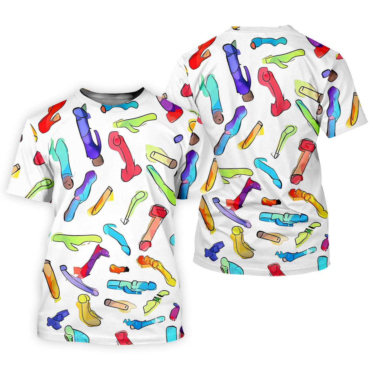 Adult Humor Retro Golf Shirt, Colorful Funny Men's Polo Shirt, Unique Novelty Golf Apparel